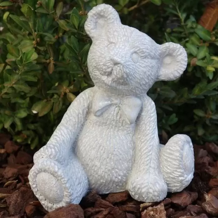 19,99€ Teddybär Figur mit Schleife sitzend, Trost Figur